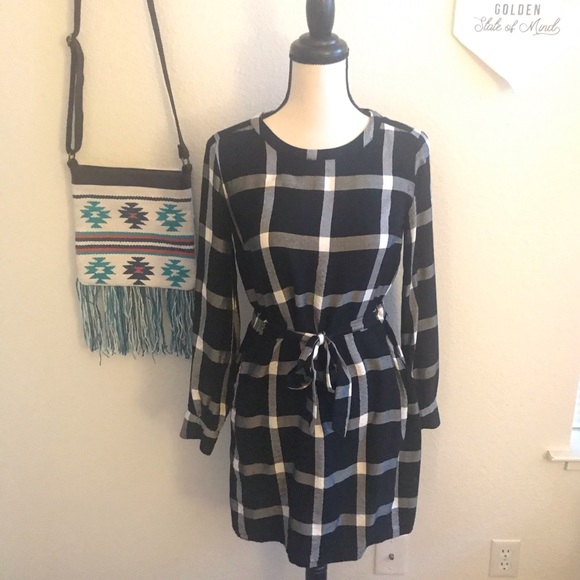 a new day Dresses & Skirts - a new day ✨ Plaid Shine Shift Dress + Pockets!